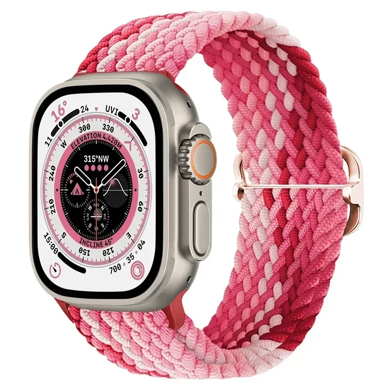 Elastic Braided Nylon Watch Strap - Durable Stretch Loop Bracelet