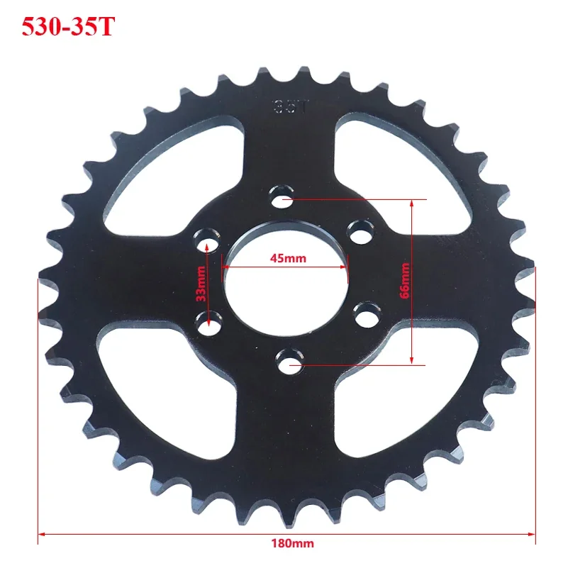 

530 35T 35 Tooth 45mm Drive Chain Rear Sprocket Fit for China 4 Wheeler 150CC 200CC 250CC ATV UTV Buggy Quad Dirt Bike Parts