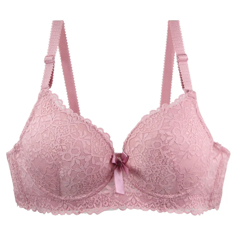 2025 New Push Up Bras Set Pink Gray Blue Beige Burgundy Black Underwear For Women Floral Bow BC Cup Lingerie