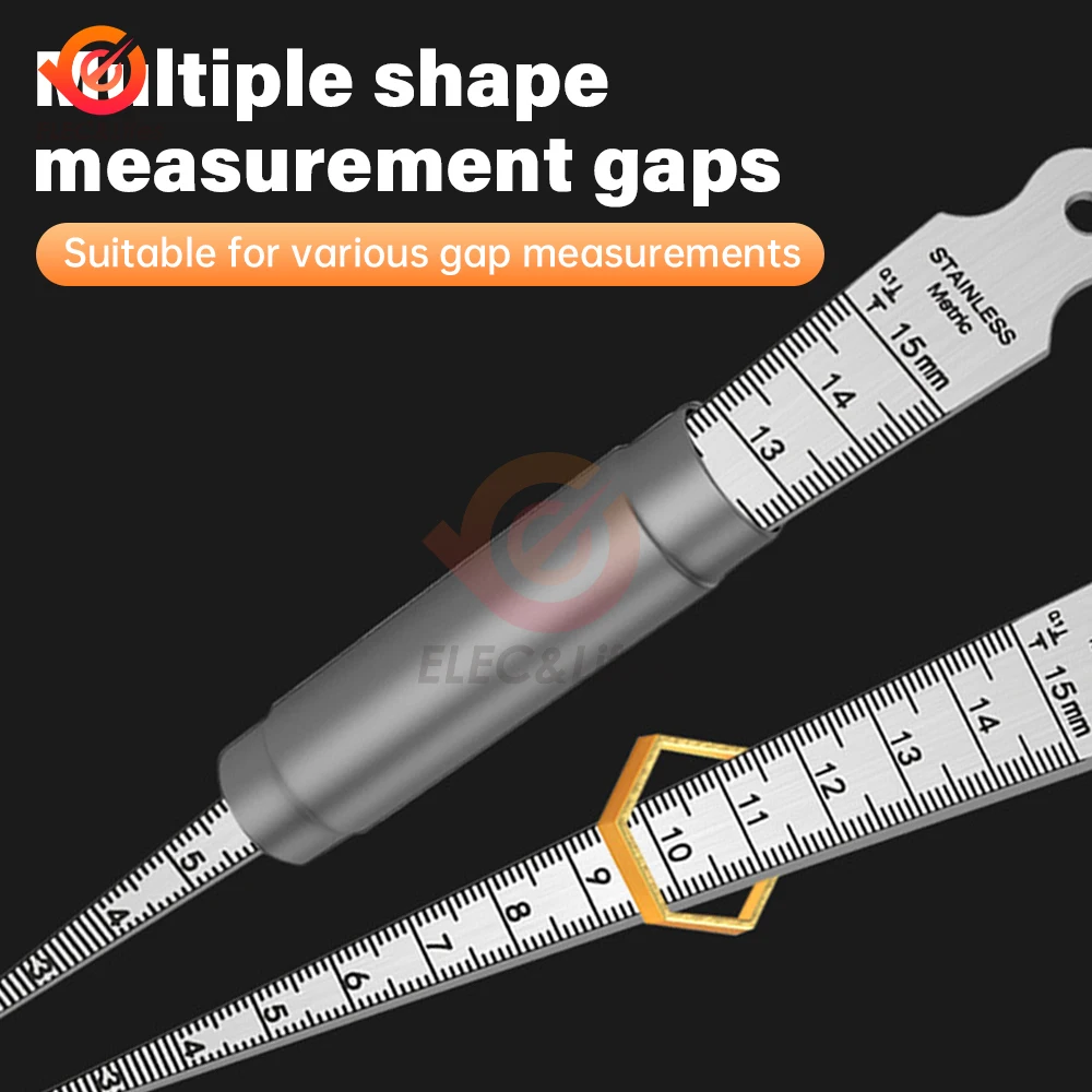 Stainless Steel Taper Welding Gauge Test Welding Taper Gap Gauge Depth Ruler Hole Inspection Tool 1-15mm For Measurement Tool