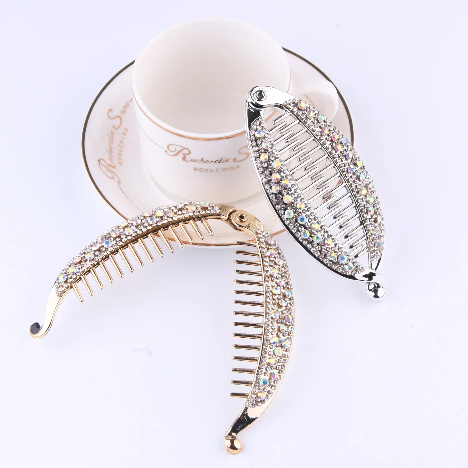 Hair clips hair accessories rhinestone hair clip fish shape vintage hair clips for women girls