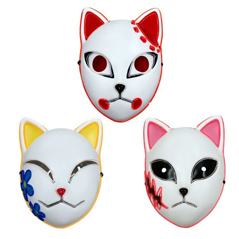 

Party EL Glowing Mask LED Glowing Cat Face Prop Prom Mask