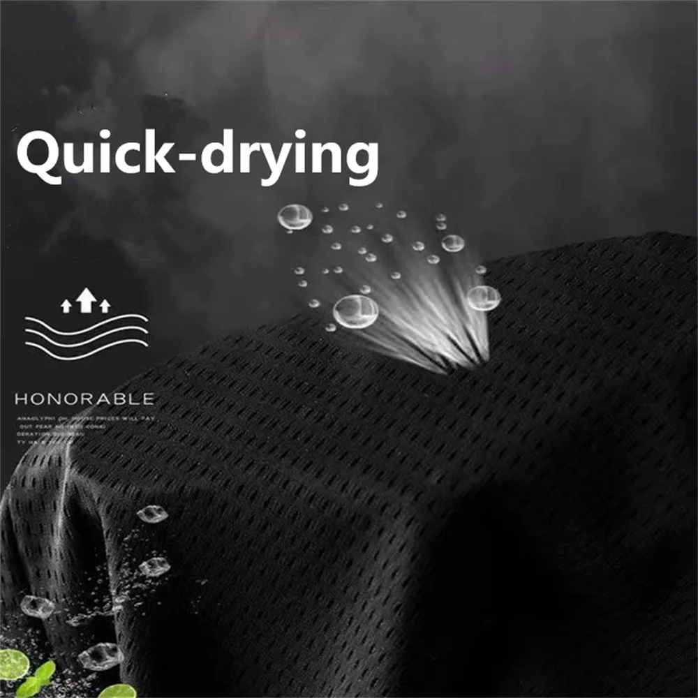 Men Half Pants Running Shorts Summer Thin Quarter Pants Loose Quick Drying Pants Male Casual Sport Gym Mesh Breathable Shorts 2
