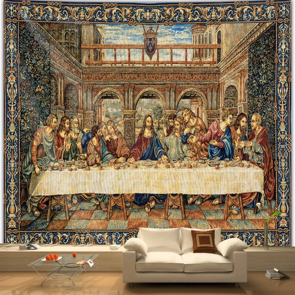 Jesus Christ Tapestry Art Wall Hanging Sofa Table Bed Cover Home Decor 