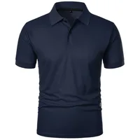New Solid Color Polo Shirt Men's Short Sleeve Button Tshirts Lapel Lightweight  Streetwear Sport Casual Tops 5