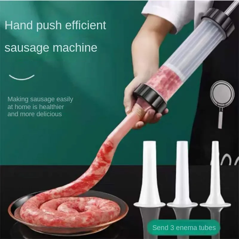 Manual Sausage Stuffing Machine Homemade Sausage Stuffer Syringe Stuffer Gadgets Manual Meat Injector Tools