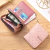 Short Wallet For Women 2023 Fashion Simple New Large Capacity Versatile Heart Color Clutch Zipper Buckle Coin Purse Female Bag 2