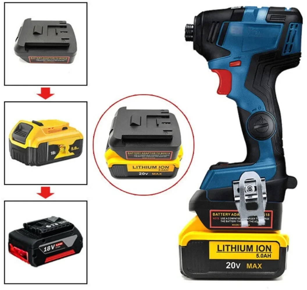 Battery Adapter Converter for Dewalt 20V Li-ion Battery Convert to For Bosch BAT Series 18V Li-ion Battery Electric Power Drill fr e840 series fr e840 0170 4 60 7 5kw new frequency converter fr e840 0120 4 60 5 5kw