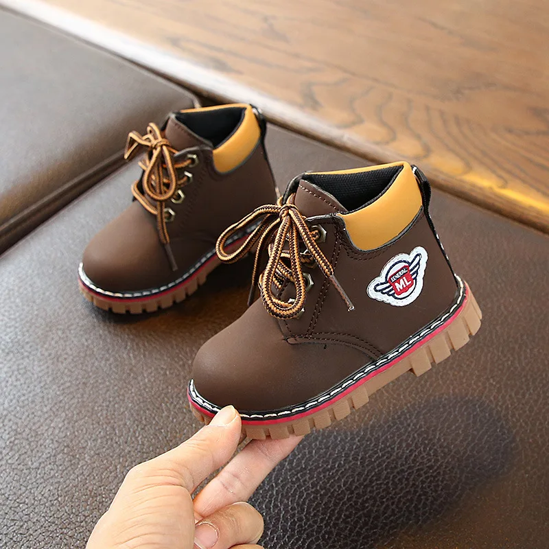 

Kids British Style Boots New Spring Autumn Children's Soft Non-slip Rubber Outsole Ankle Boots Boys Girls Fashion Toddler Shoes