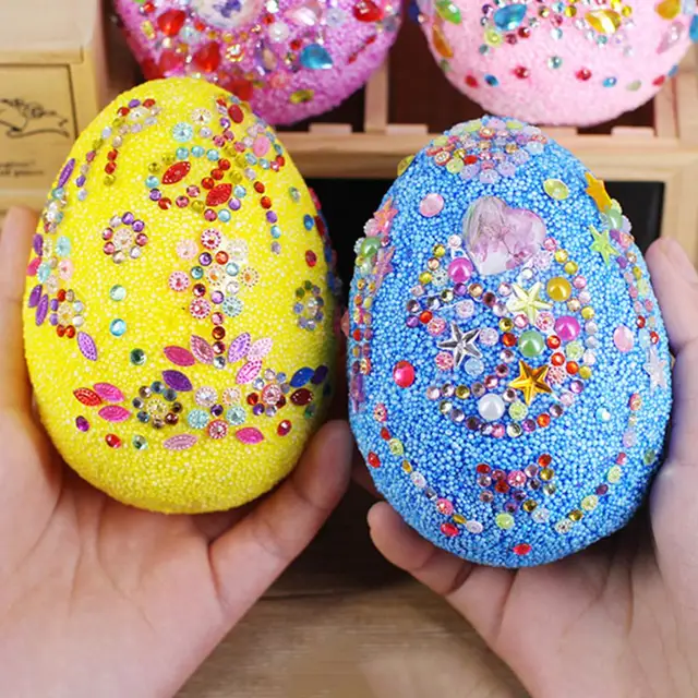 1 Set Handmade Toys Exquisite Lovely Party Props DIY Craft Easter Eggs Toy   Eggs Toy  for Boys Girls 6