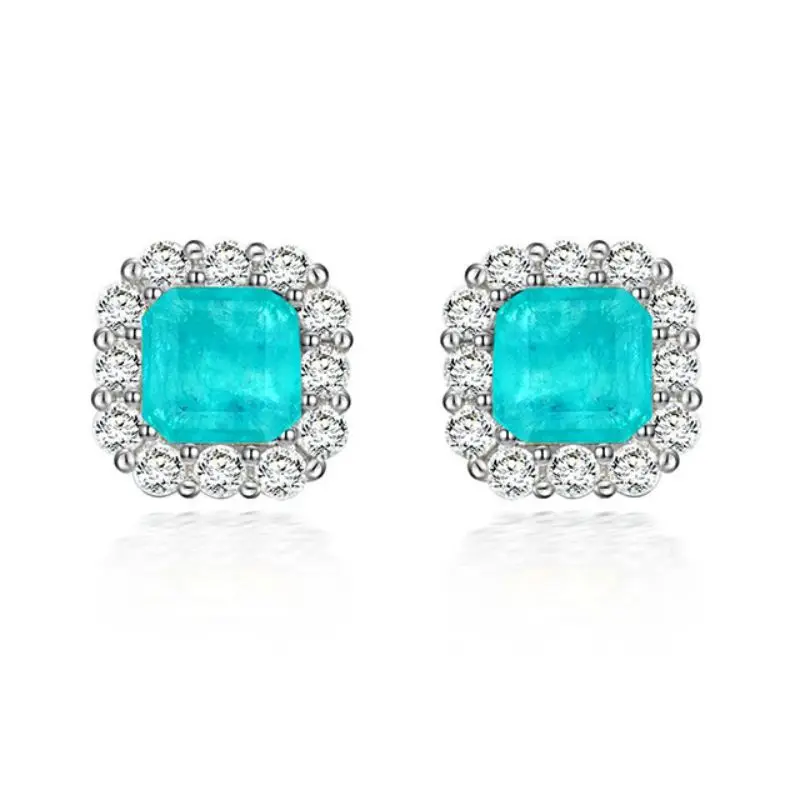 

Женские серьги-гвоздики из серебра 925 пробы с фианитом