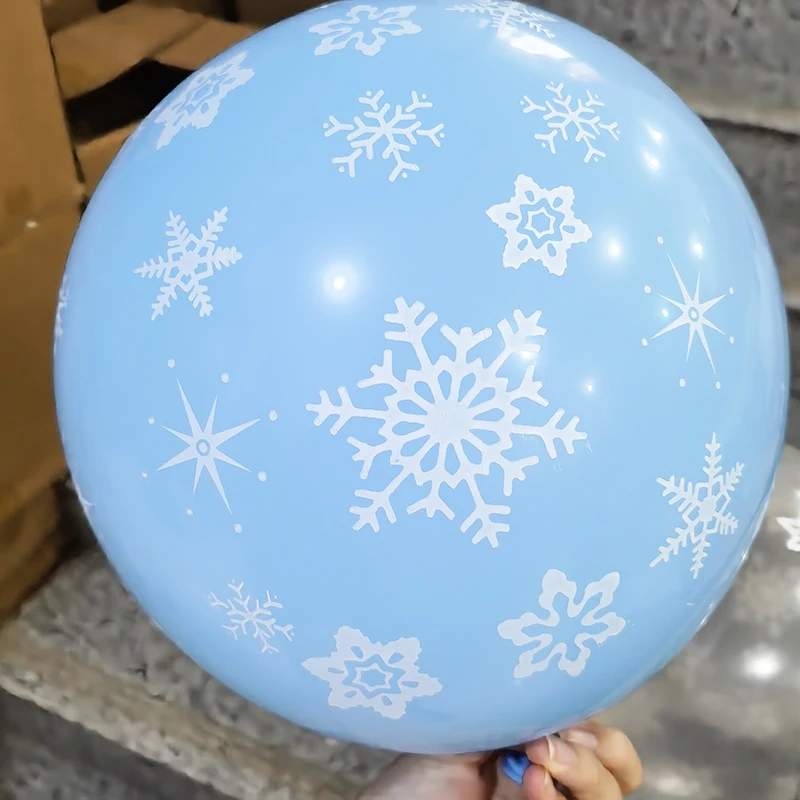 

20pcs 12inch Christmas Snowflake Latex Balloons Frozen Birthday Supplies New Year Party Decor Wedding balloon New Year Air Globo