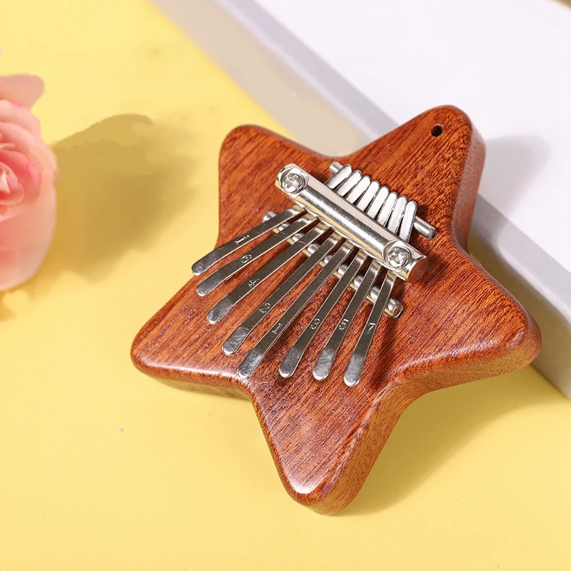 NALFI-Mini Kalimba 8 Key Exquisite Finger Thumb Piano,Gift For Beginners Music Lovers Players,Cute Pendant