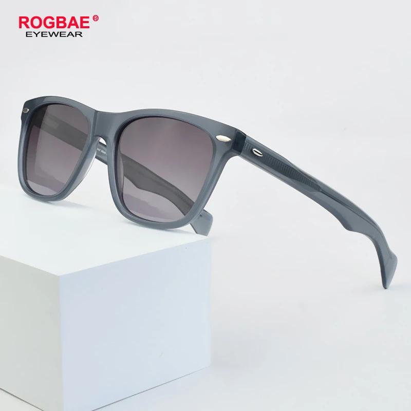 ROGBAE Vintage Acetat polarisierte Sonnenbrille Männer S8581 Hohe Qualität Retro Designer sonnenbrille Frauen Luxus Marke Sonnenbrille UV400