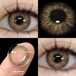 AMARA Fashion Color Contact Lenses - Blue, Brown, Gray, and Green Variety Pack, Yearly Cosmetic Collection (OMG - BROWN)