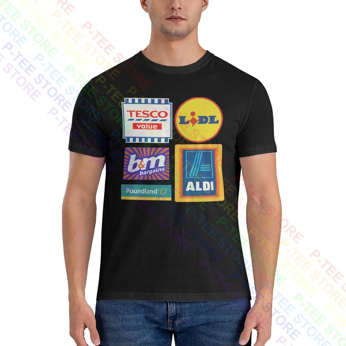 Budget Supermarket , Tesco Value, Lidl, Aldi, Pied Land Shirt T-Shirt Cotton Hot Deals Tee