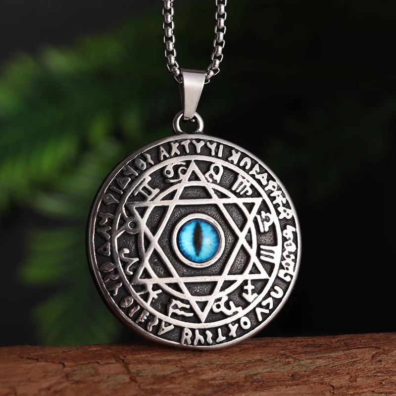 Seven Archangels Salomone Kabbalah Ciondolo Stella Di David Devil Eye Angel Seal Collana Gioielli Kosher In Acciaio Inossidabile Da Uomo