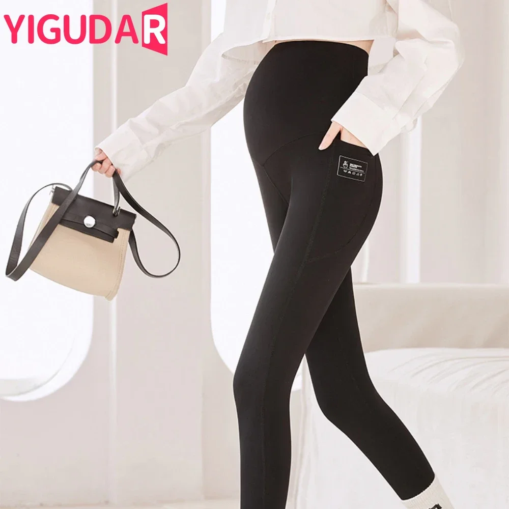 Maternity Leggings Pregnant Woman Adjustabl Leggings New Maternity Pants Leggings Pregnancy Thin Soft Cotton Pants High Waist Clothes