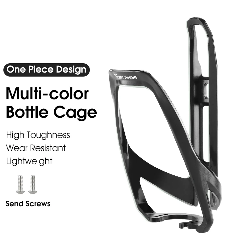 West Biking Portaborraccia Ultra Leggero In Policarbonato Per Bici - 35g, Adatto A MTB E Strada, Con Viti E Chiave, Facile Installazione