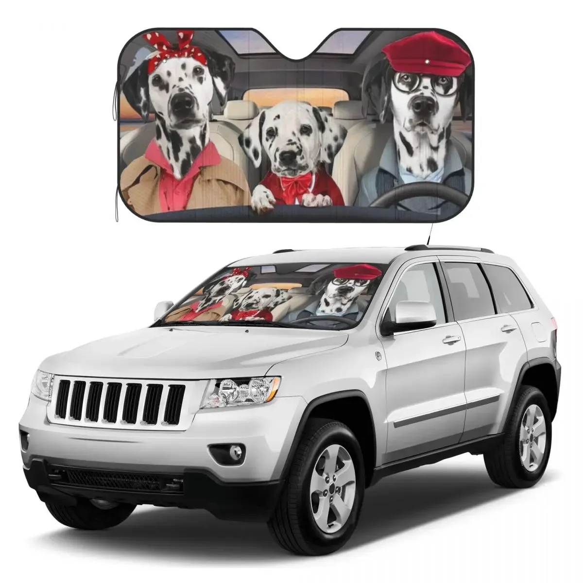 

Dalmatian Family Sunshades Reflector Anti Uv Custom Car Sunshade Sun Shade