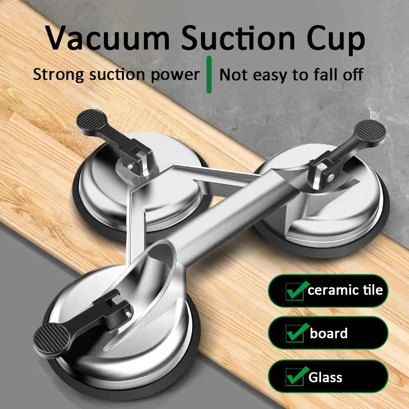 Glass Suction Cup Lifter Tile Suction Cup 150Kg Vacuum Lifter for Granite Metal Wood Panel Manual Lifting Heavy Vacuum Spreader
