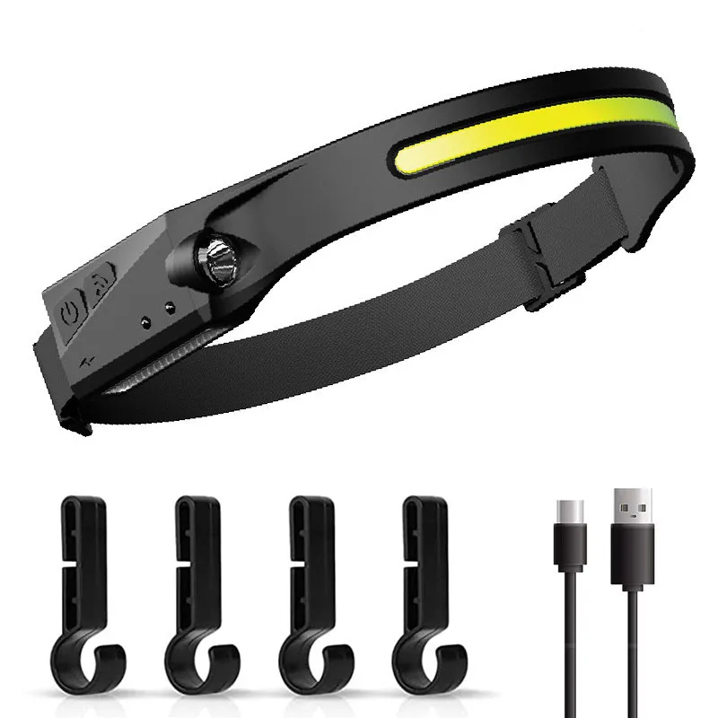 

USB Перезаряжаемый фонарь с датчиком освещенности XPE + COB