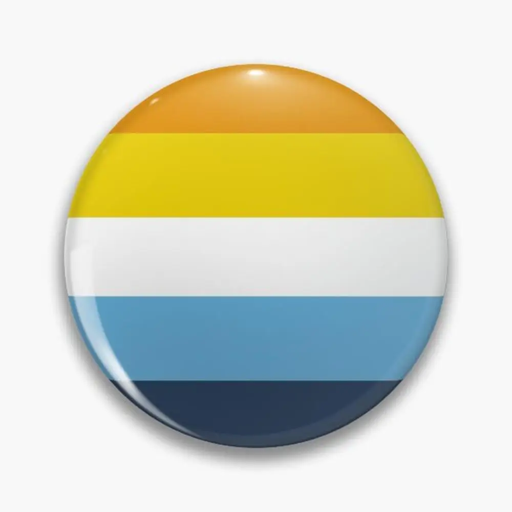 Vibrant Aroace Flag Lapel Pin - Customizable Fashion Brooch Accessory