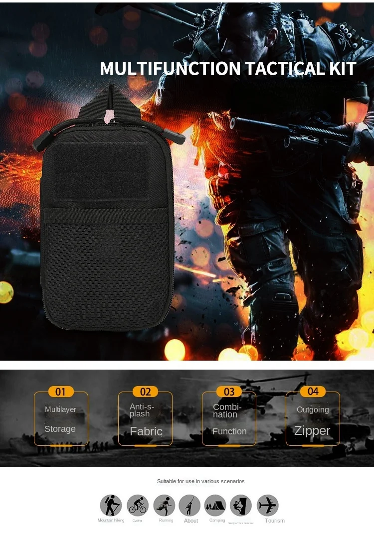 600D Nylon Tactical Bag - Green