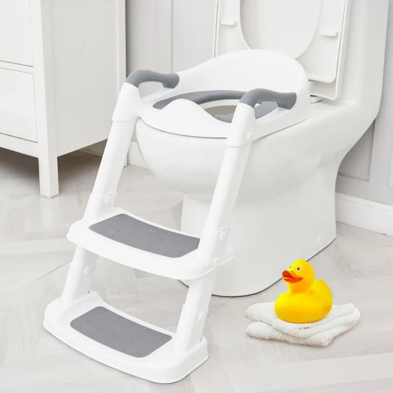 Toddler Potty Training Seat for Boy Girl Foldable Durable Step Stools Non-slip Multi-functional Toilet Training for Young Kids