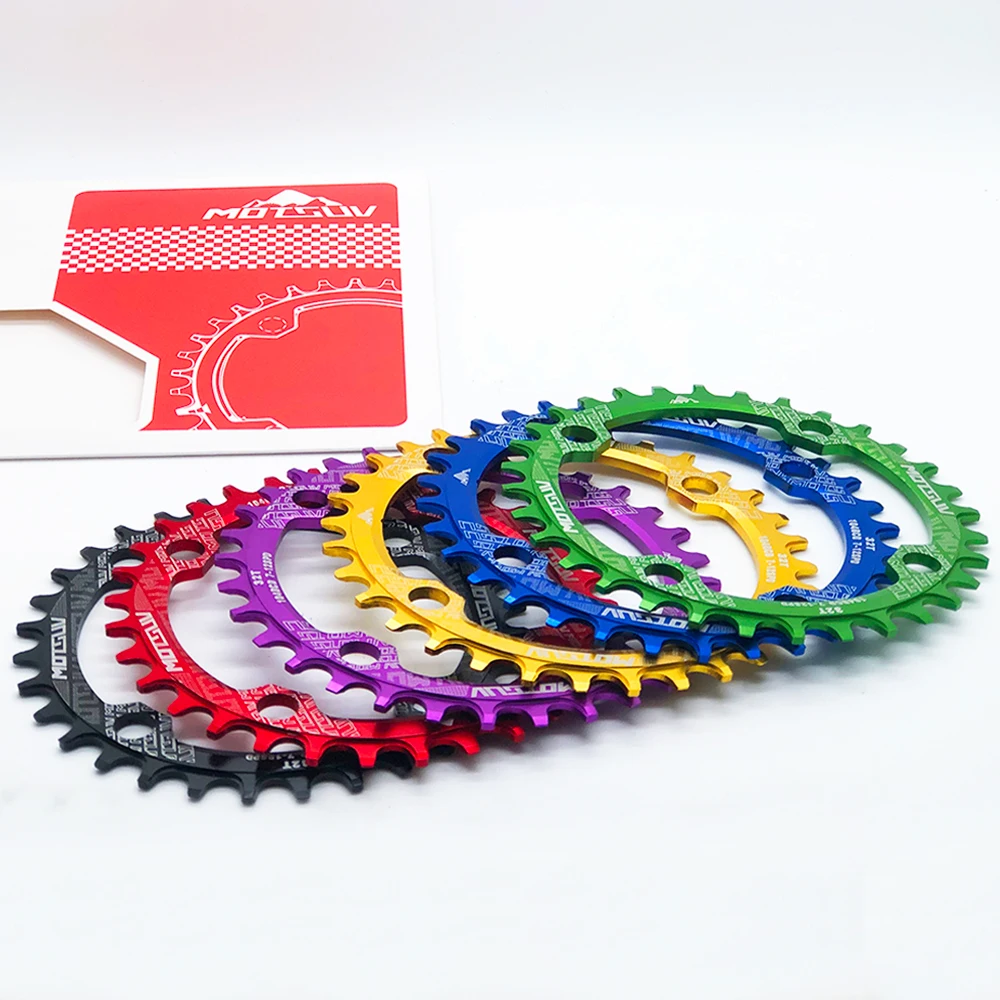 104BCD Narrow Wide Chainring 32T 34T 36T 38T chain ring MTB Mountain bike bicycle crankset Tooth plate Parts(Round Oval) |