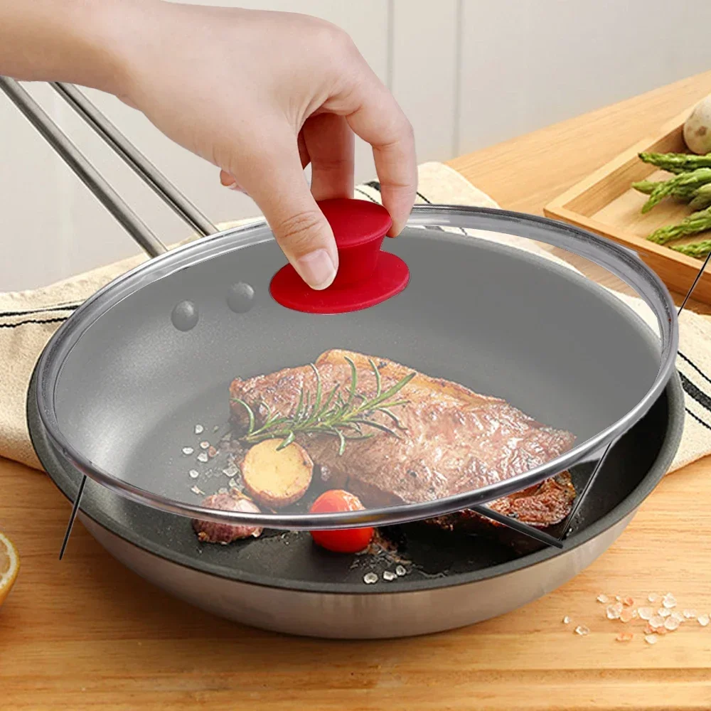 Pot Lid Top Bead Non-Slip Handle Replacement Pan Handle Kitchen Lid Knobs Silicone Heat Resistant Modern Simple Kitchenware Sets