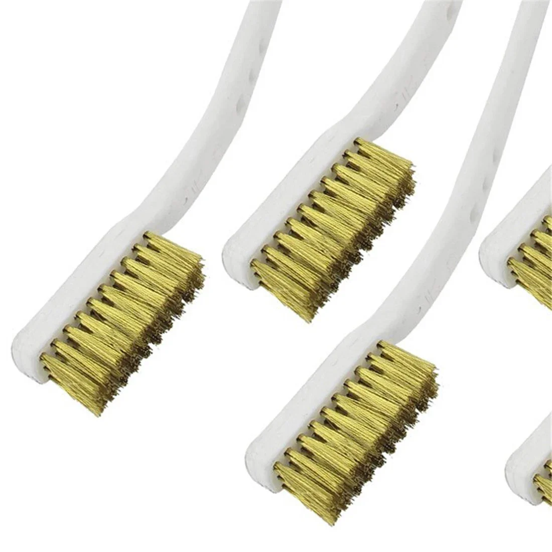 5Pcs 175mm Brass Wire Brush Mini Paint Rust Remover Steel Wire Brushes Industrial Metal Polishing Burring Cleaning Brush 3
