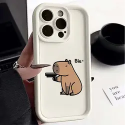 Lovely Capybara Soft Cartoon Silicone Phone Case for Redmi Turbo 4 5G (S16456)