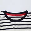 Little maven Autumn Cartoon Excavators Long Sleeves Stripe T-shirt Cotton Tops Boys Kids Clothes Children's Clothing 3