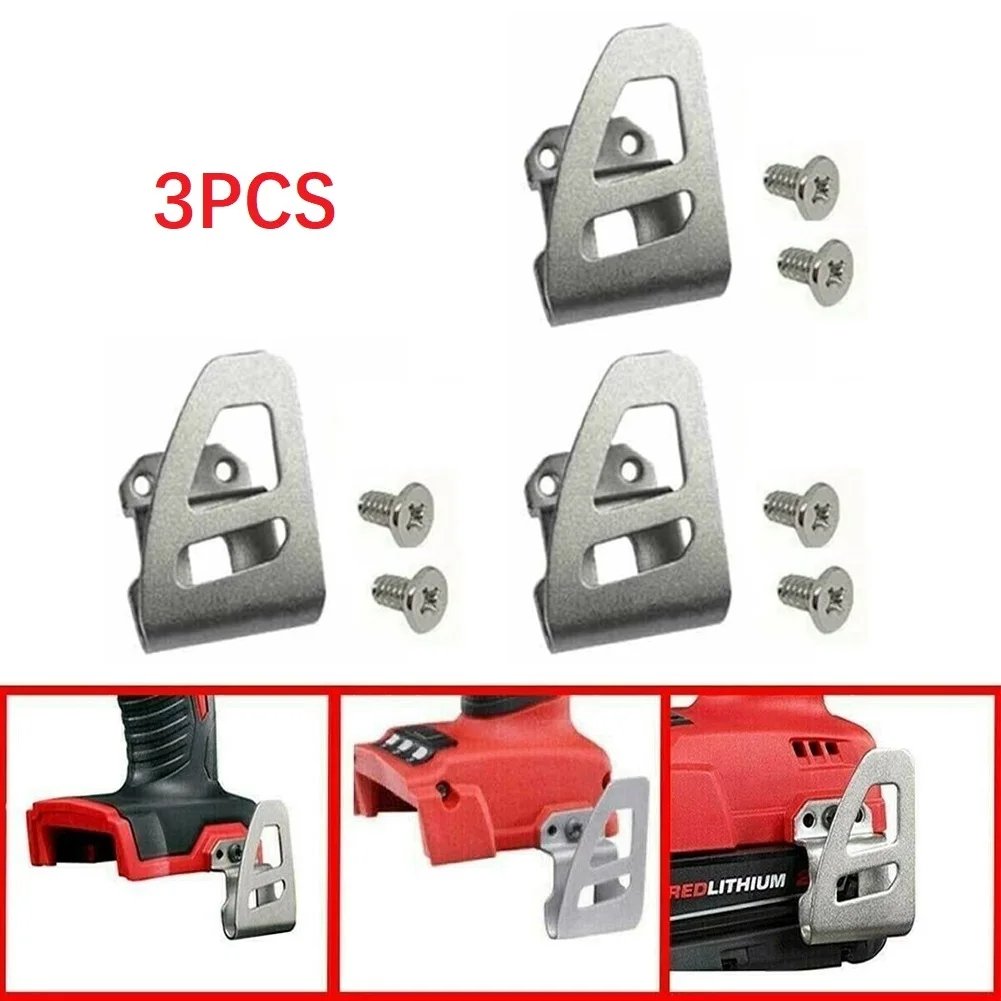 

3pcs Belt Clip Hooks With Screw For Milwaukee 18V 2604-22CT 2604-20 2604-22 Hammer Driver Electric Wrench Hook Waist Buckle