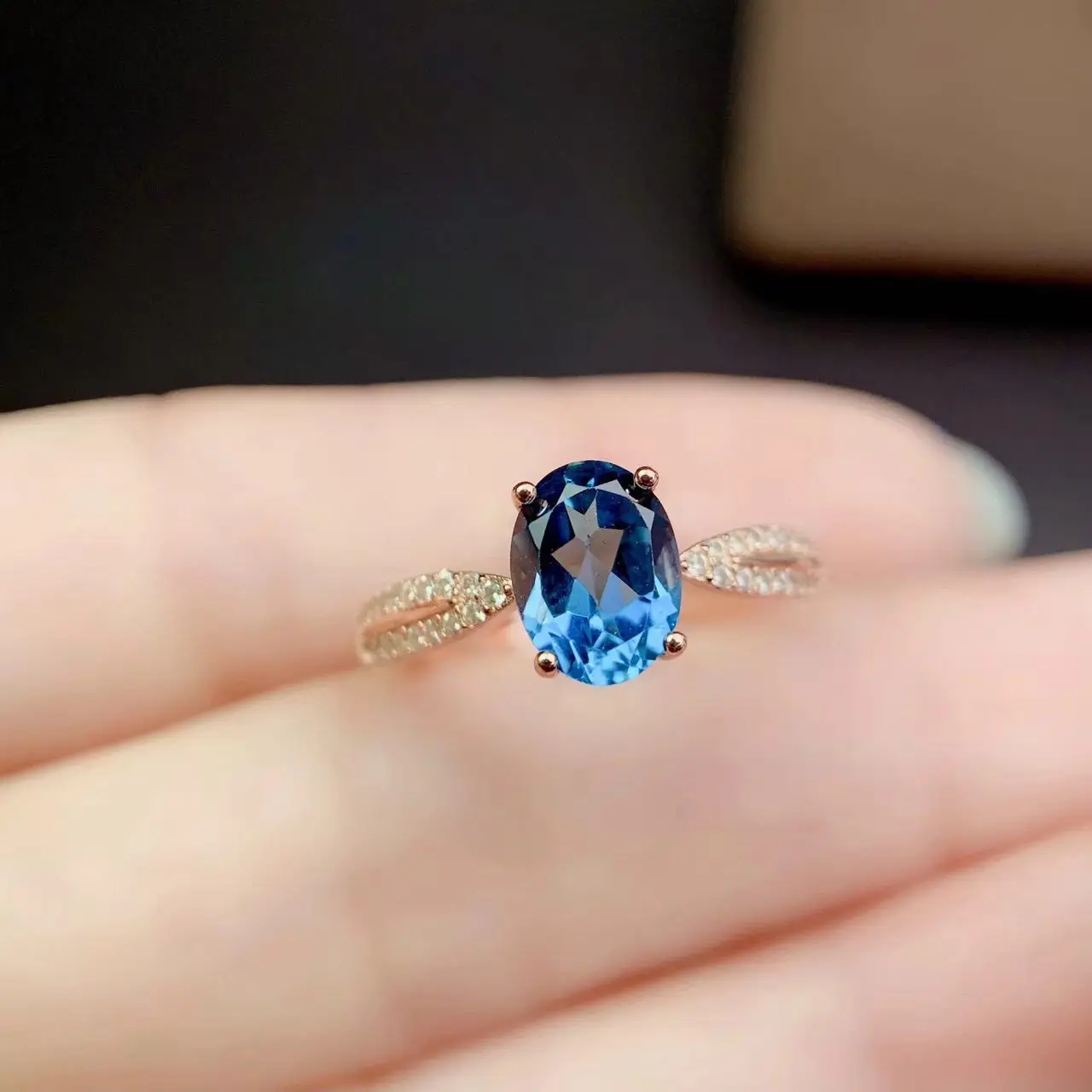 

Blue Sapphire Ring S925 Silver Sterling Jewellry for Women Silver 925 Jewelry Anillos De Wedding Bands Engagement Sapphire Anels