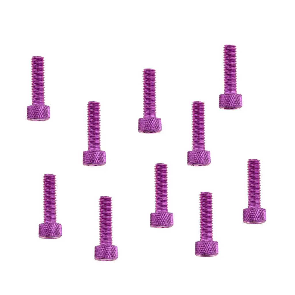 Stainless Steel Screw Car Screws Motorcycle Screws Stainless Steel Bolt Carbon Steel Bolts 10pcs M6 x 20mm Pitch Alloy Steel Hex Bolt Socket Head Cap Screws Purple Strength Corrosion Resistance