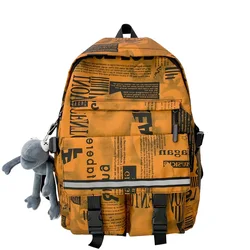 New Canvas Backpack Female INS Original Sufeng Schoolbag Lovers Leisure Simple Middle School Schoolbag Canvas Backpack