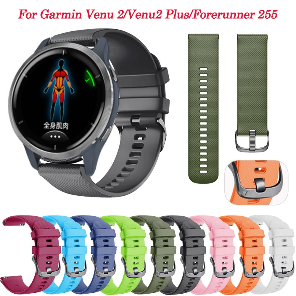 CZKE Smart Horloge Bandjes Voor Garmin Venu/Venu2 Plus Vivoactive 3 Siliconen Horlogebanden Garminmove Sport Forerunner 245 645 Armband 20mm 20mm Venu Venu Sq Agaat