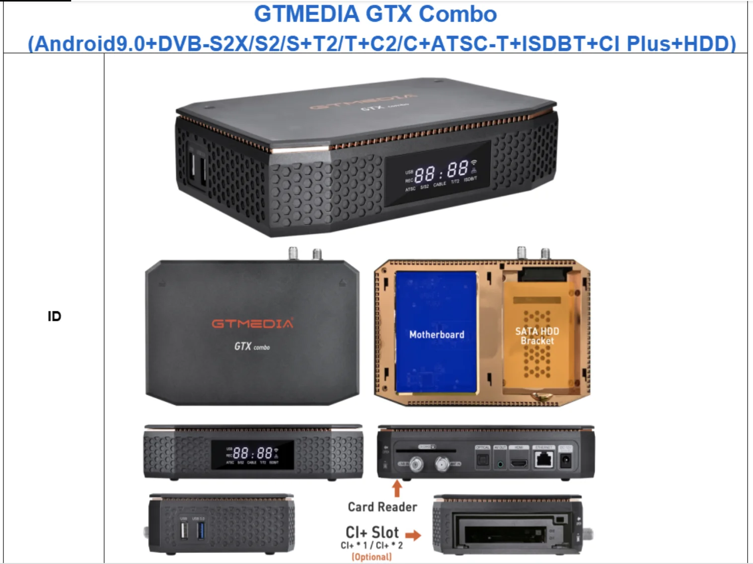 GTMEDIA GTX Combo amlogic S905X3 Android satellite dual wifi 8k with CA ...