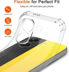 Reinforced Clear Soft TPU Phone Case with Camera Protection for Redmi Turbo 5Max (Clear)