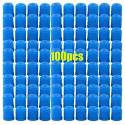 Universal Tire Stem Valve Caps with O - Ring Seal - Durable Dust and Leak Protection (Blue 100pcs)