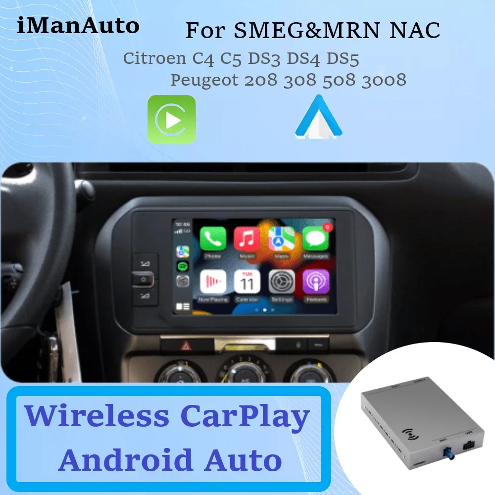 Interfaccia Wireless Carplay Per Citroen C4 C5 Ds4 Ds3 Peugeot 308 508 208 3008 Smeg Nac Android Auto Box Mirror Link Autoradio