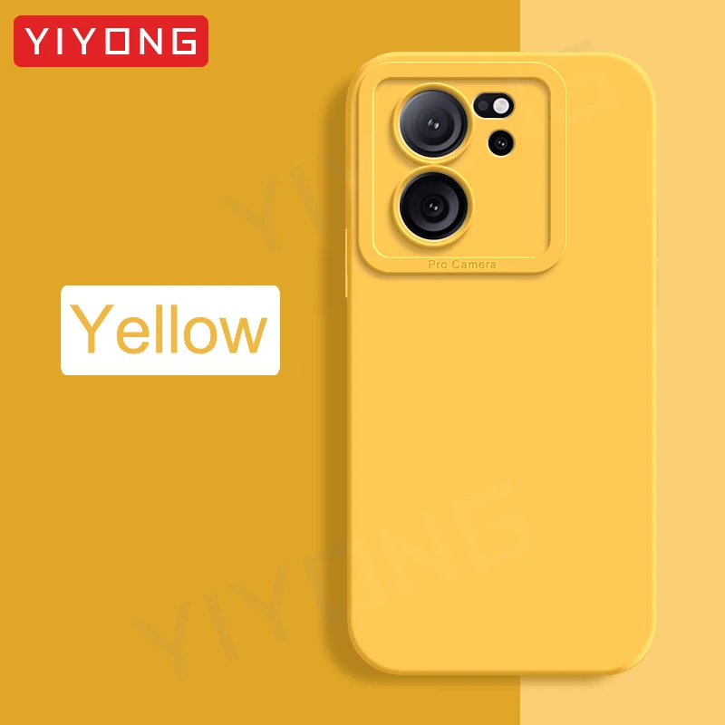 YIYONG Square Liquid Silicone Soft Cover for Xiaomi 13T Pro - Durable and Sleek Protection