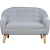 2-Seat Kids Sofa, Toddler Sofa Couch, Linen-Like Fabric and Wooden Frame Sofa Chair for Ages 3-7, 11" High Seat,  children sofa 6