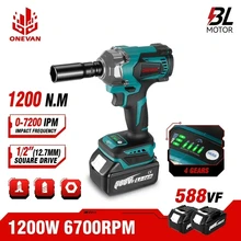 ONEVAN 1200N.M Brushless Electric Impact Wrench 3 Funtion 1/2 inch Cordless Screwdriver Electric Drill for Makita 18V Battery - Trending Best Dropshipping Products with France Suppliers Product September 2026