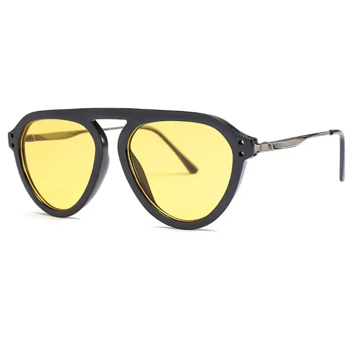 

Модные солнцезащитные очки 2024, мужские солнцезащитные очки, женские очки с черными линзами в металлической оправе, очки для вождения UV400 B100