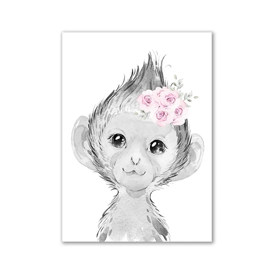 Personalized Animal Nursery Wall Art - Canvas Paintings