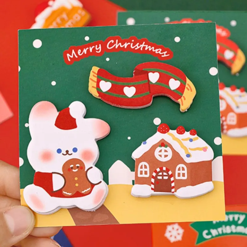 Kawaii Cartoon Christmas Sticky Notes Office School Adhesive Notepad Writing Memo Pad Stationery