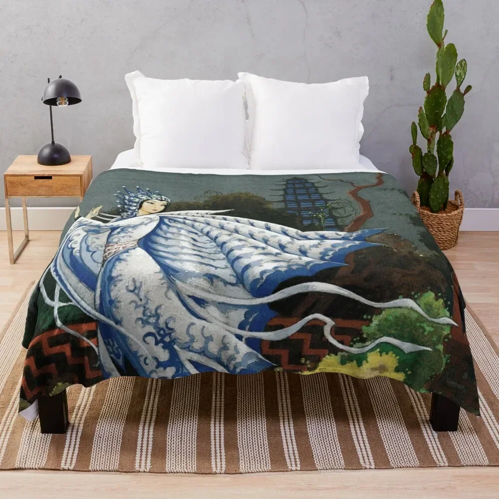 

Porcelain Princess By Rudolf Koivu Throw Blanket Sofas Cute Blankets